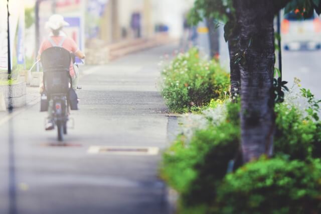 自転車と坂道